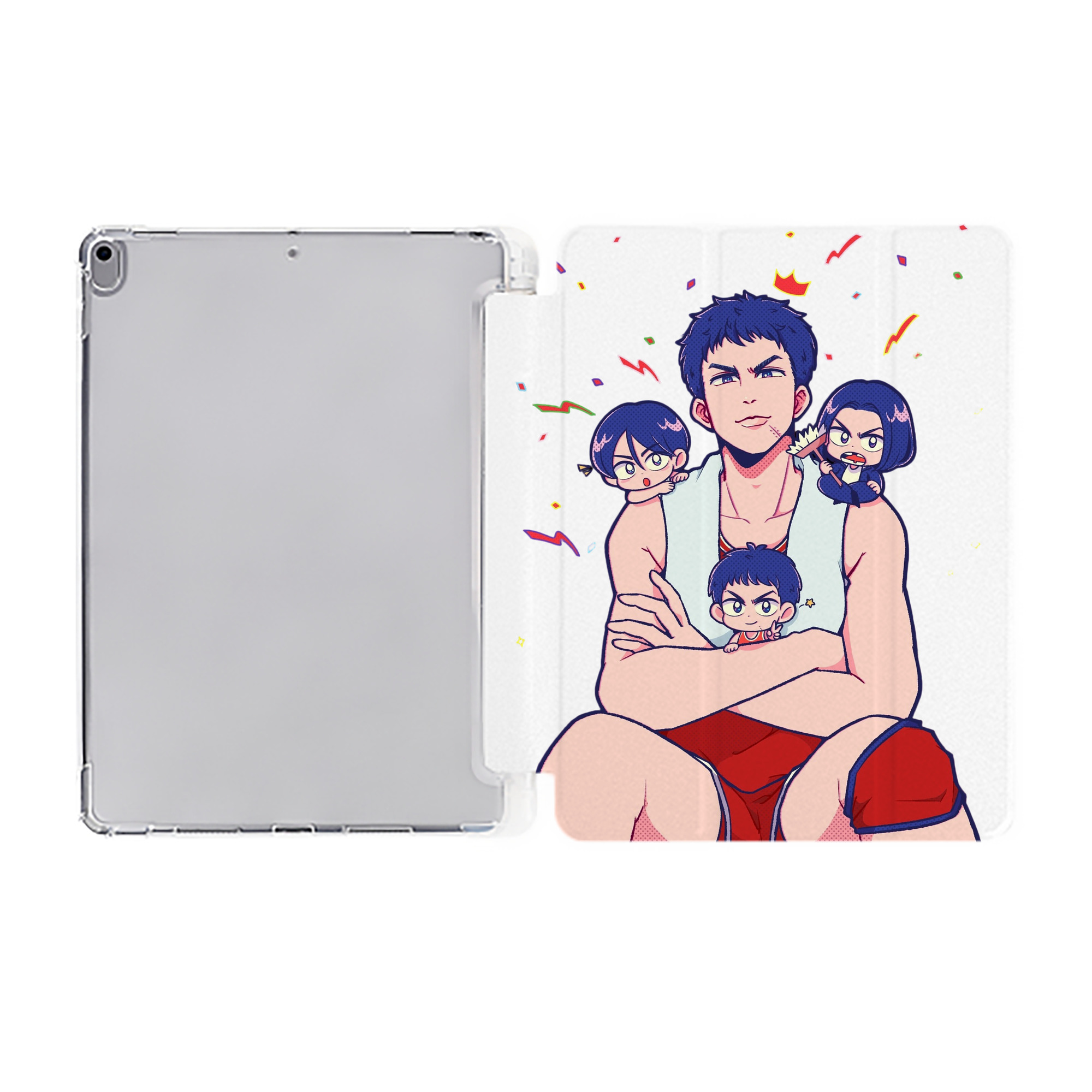 （画像用） SLAM DUNK／スラムダンク IPad ケース ペン収納付き 三つ折りスタンド PUレザー×シリコン 対応機種9.5/10.5/10.9インチ